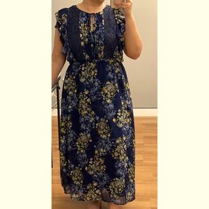 Blue floral Summer dress size large